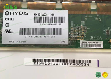 HX121WX1-104 Menampilkan LCD Industri HYDIS 12,1 inci Biasanya Hitam
